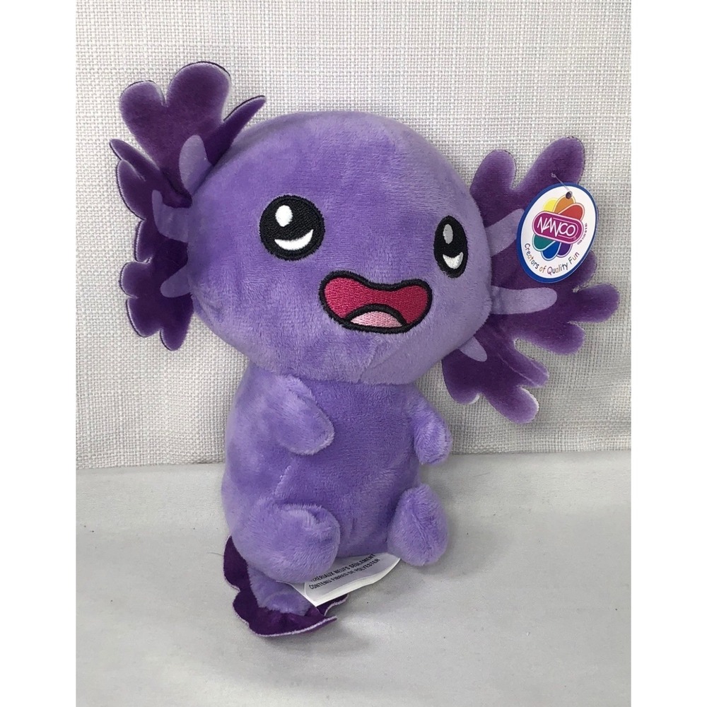 Nanco Purple Axolotl Plush Stuffed Animal Toy Violet PL-AX007‎ 8 Inch